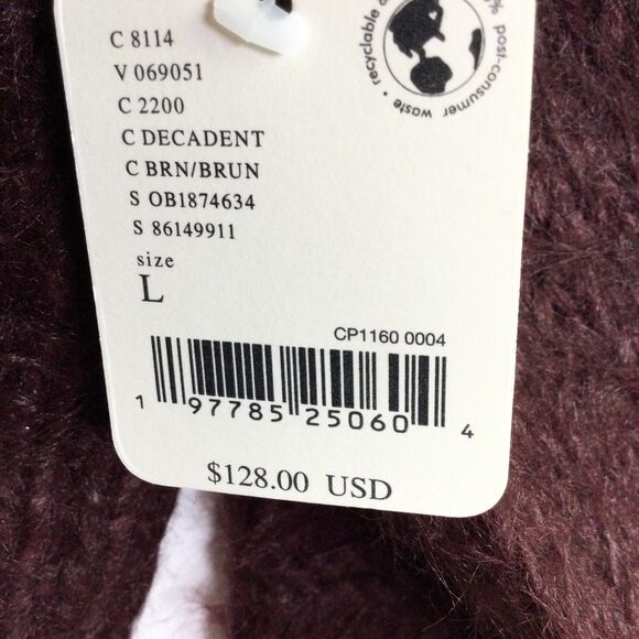 Free People Women's Pullover Crop Sweater Olivia Long Sleeve Decadent Size L NWT - Picture 14 of 16